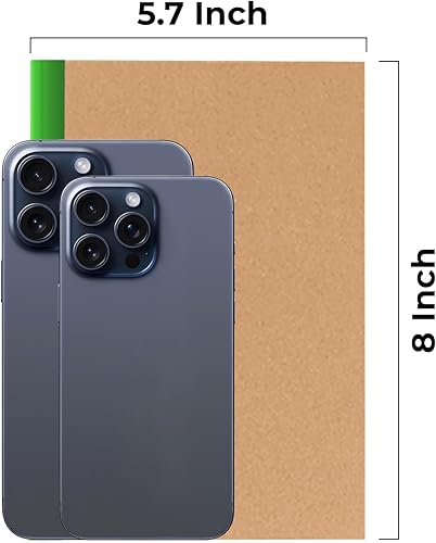 Miniatura 3 de Rosmonde Paquete de 12 diarios Kraft A5, páginas adicionales, 120 páginas (60 hojas), rayados universitarios, cuadernos pequeños de papel kraft de 8