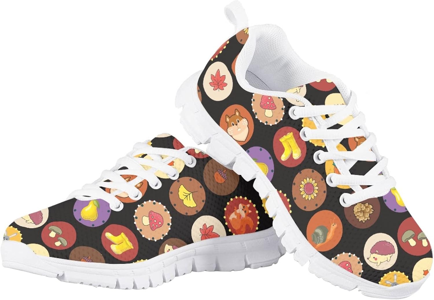 Kids Cute Tennis Running Shoes Graphic Print Lightweight Walking Athletic Sneakers for Girls Boys