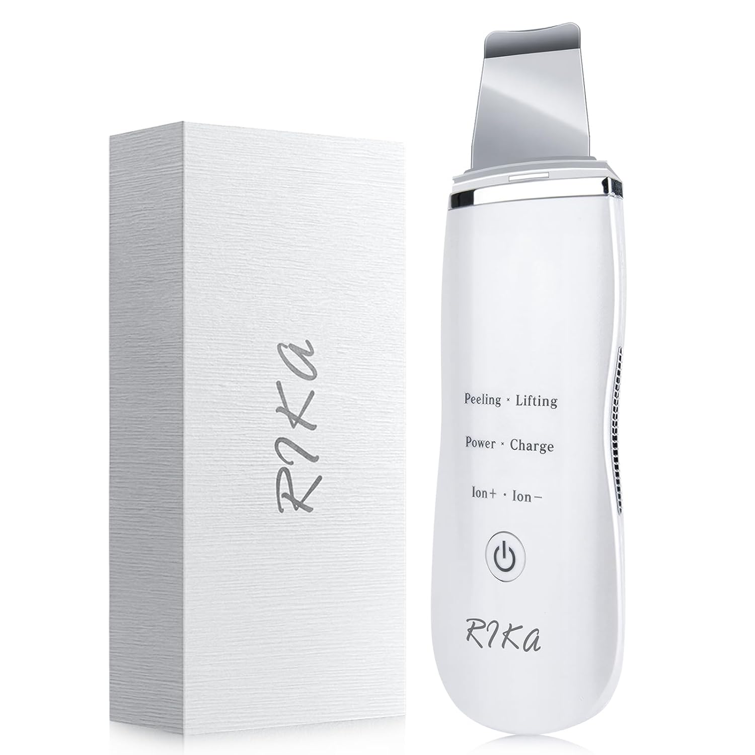 Rika Skin Care Tools, Skin Scrubber Waterproof Facial Spatula, Blackhead Removal Tools, Pore Cleaner with 4 Modes, Pore Scrubber for Deep Cleansing, Face Exfoliator Scrubber for Women Men