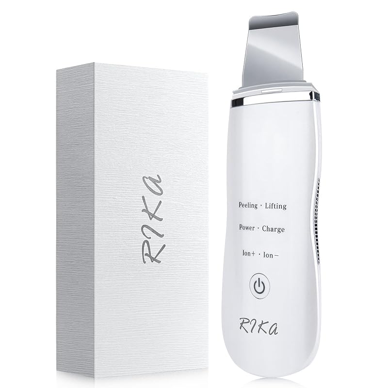 Rika Espátula Ultrassônica Facial Impermeável com 4 Modos, Cabeça de Aço Inoxidável