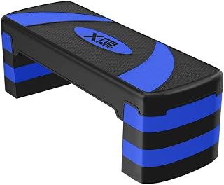 XEDON Aerobic Stepper Fitness Steps-Adjustable Height 3 or 4 Level Exercise 10cm, 15cm, 20cm, 25cm Non-Slip Steppers for Cardio-Home-Gym-Workout-Routines-Training