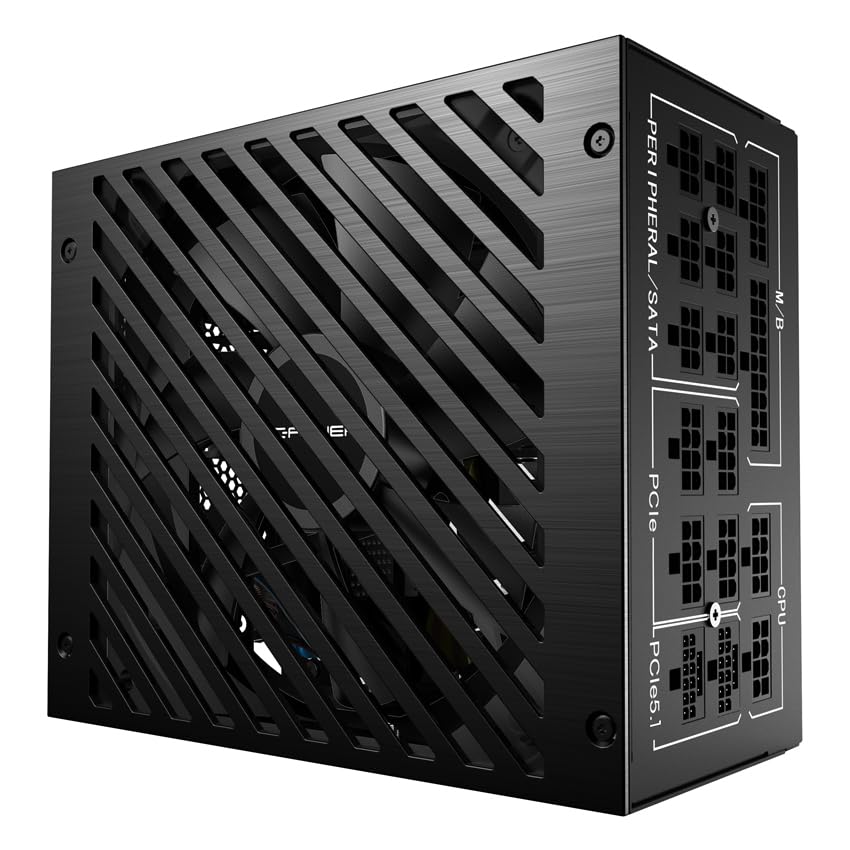 LC-POWER LC850P2 V3.1 | Alimentation PC 850 W, 80 Plus Platinum | Série Platinum Pro, Entièrement Modulaire, ATX 3.1 | PCIe 5.1 12+4, 10 Ans de Garantie
