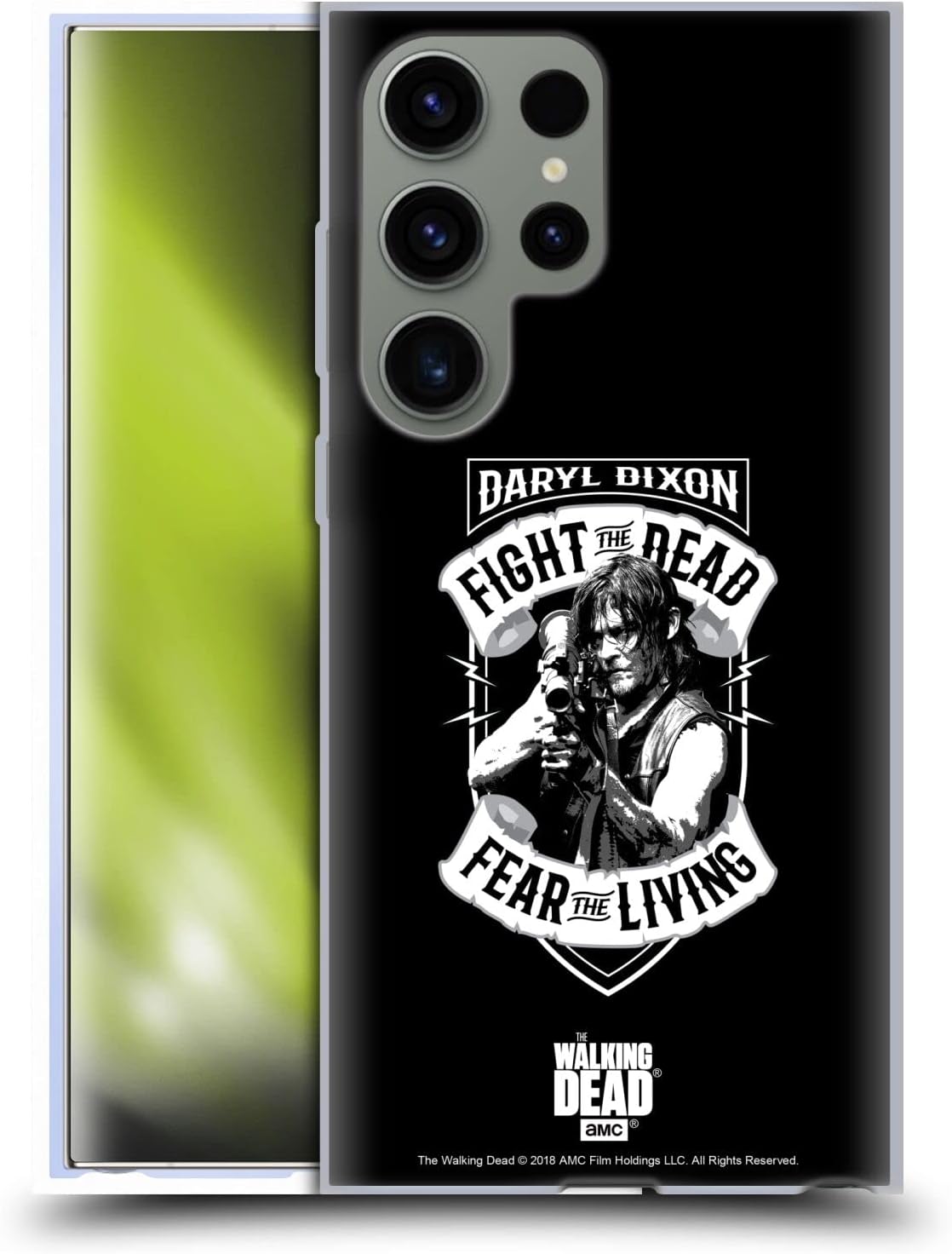 Head Case Designs Officially Licensed AMC The Walking Dead RPG Black White Daryl Dixon Biker Art Soft Gel Case Compatible with Samsung Galaxy S23 Ultra 5G