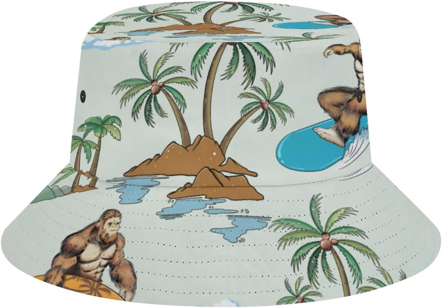 Men's Funny Hawaiian Matching Set Summer Beach Tracksuit 3 Piece Outfits Button Down Shirts Shorts and Bucket Hats - Image 5