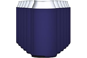 TahoeBay Navy Blue Koozies - 12-Pack Slim Can Sleeves for 12oz Skinny Tall Cans