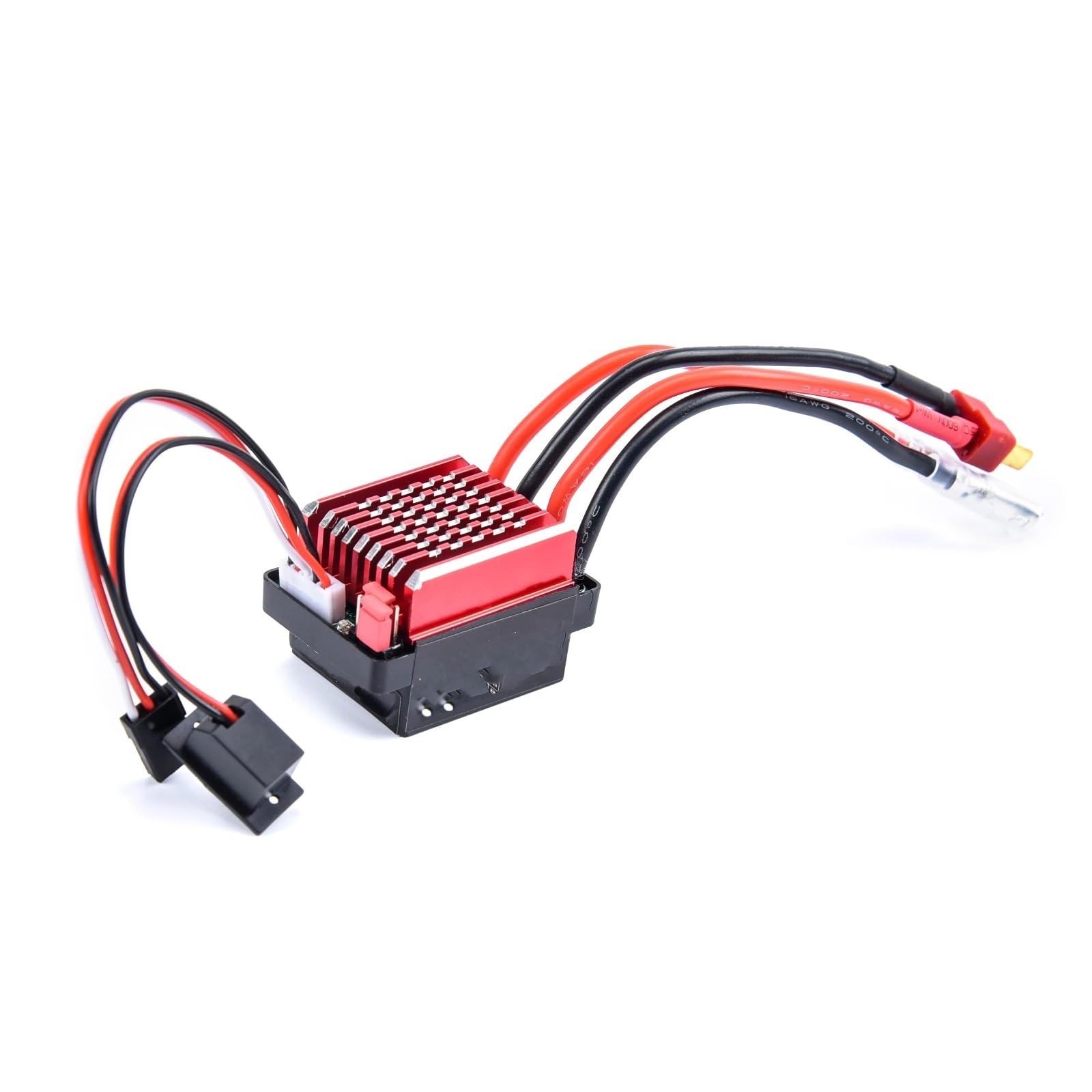 Veicolo ESC RC Per TRX Per TRX4 Per TRX6 D90 Per HSP Per Redcat 1/10 60A Brushed ESC Regolatore Di Velocità Elettrico 6V/2A BEC RC Auto 4WD Camion Monster Crawler(T Plug)