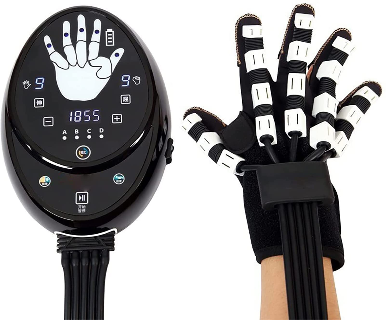 Dispositivo De Entrenamiento De Rehabilitación De Dedos, Guantes De Robot De Rehabilitación, para Entrenamiento De Dedos De Contractura De Flexión, Férula De Mano Funcional para Alivio a Largo Plazo