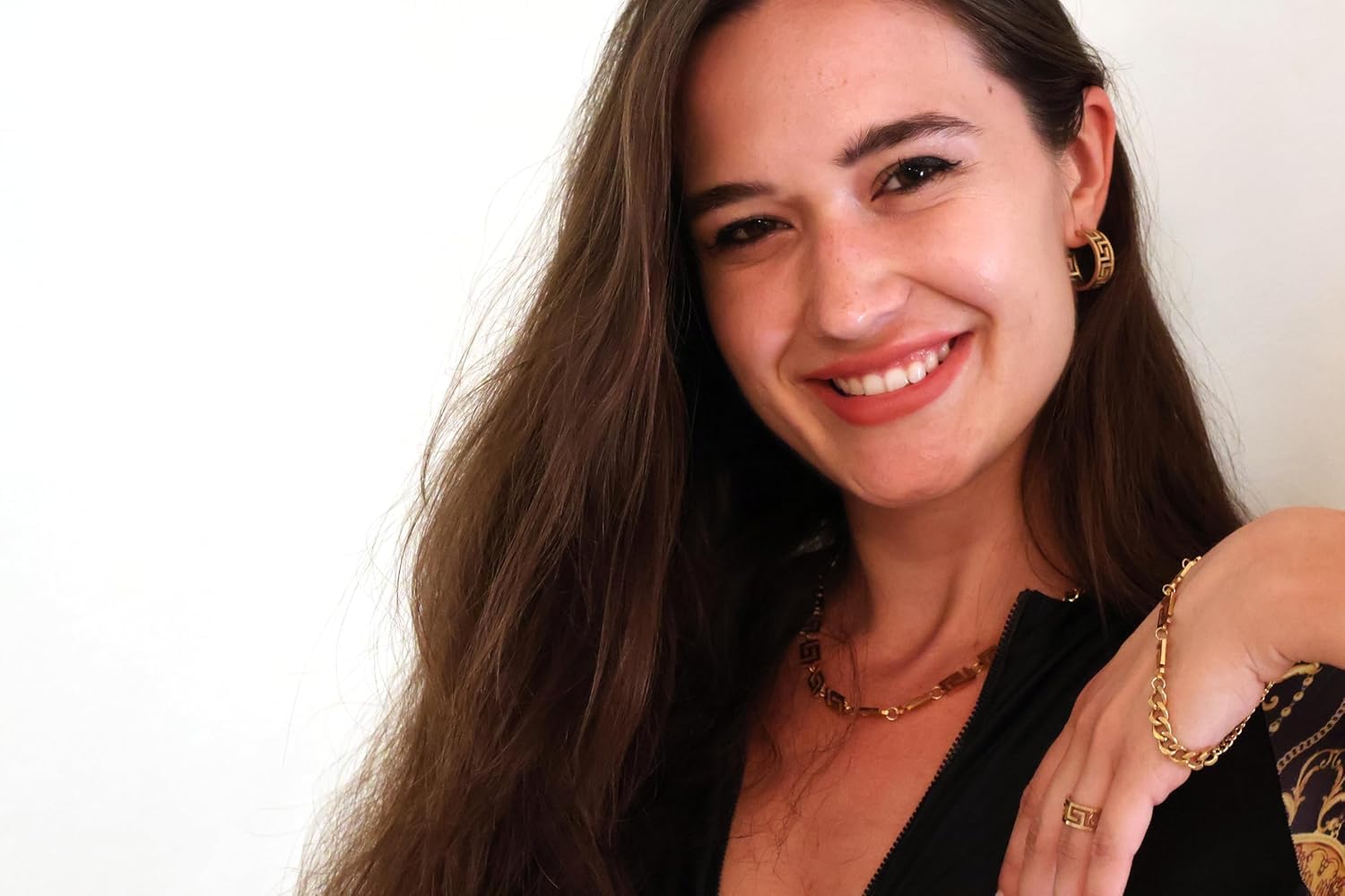 Greek Meander Jewelry Necklace-Earrings-Ring-Bracelet SET Meander Eternal Love Eternal Life Gift for her Birthday Anniversary Christmas present for women - Image 8