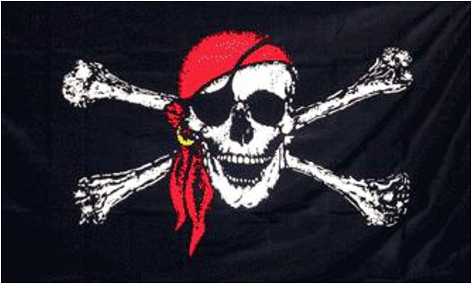 Toyland Nauticalia 5ft X 3ft Pirate Skull flag with Bandana