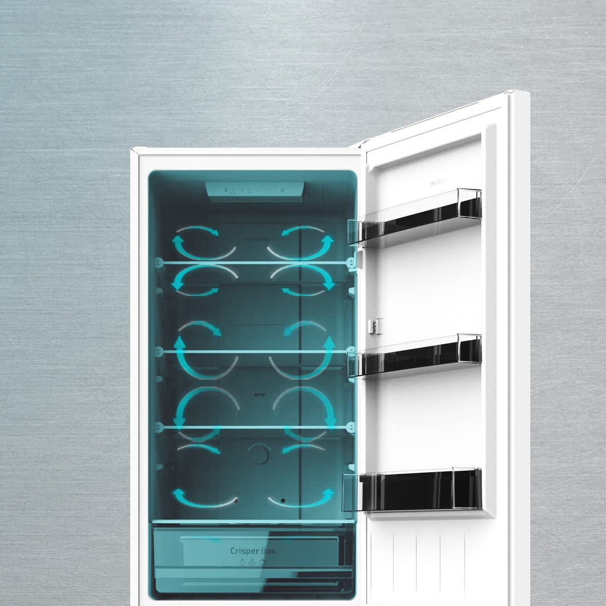 Cecotec Réfrigérateur Combi 2 Portes Bolero CoolMarket Combi 250 White E 250 L No Frost