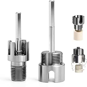 Saipor 2pcs Pipe Threading Tool with Extension, Integrated Internal &amp; External Pipe Thread Cutting Tool PVC/PPR Water Pipe Threader Kit 1/2" and 3/4" (DN15/DN20) Tapping Tool Thread Drill Bit