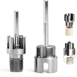 拡張機能付き2個のパイプねじ切り工具、内外ねじ切りツール、PVC/PPR水パイプ用ねじ切りキット1/2"と3/4"(DN15/DN20)タッピングツール