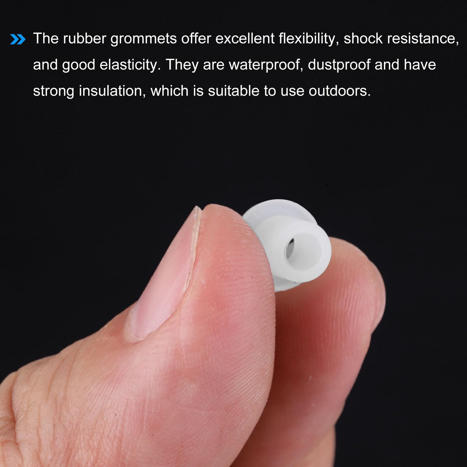 20pz Occhielli In Gomma Silicone QUARKZMAN - Per Cavi E Tubi, Diametro 9mm, ID 5mm - Foto 6