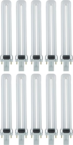 Sunlite PL13SP27K Foco compacto fluorescente de 2 pines para insertar de 13 watts, 2700K Color, PL13SP27K10PK, 13watts