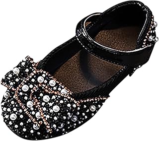 Sapatos para meninas, sapatos infantis pérola strass brilhante crianças sapatos de princesa sapatos para bebês meninas sapatos para festa e casamento
