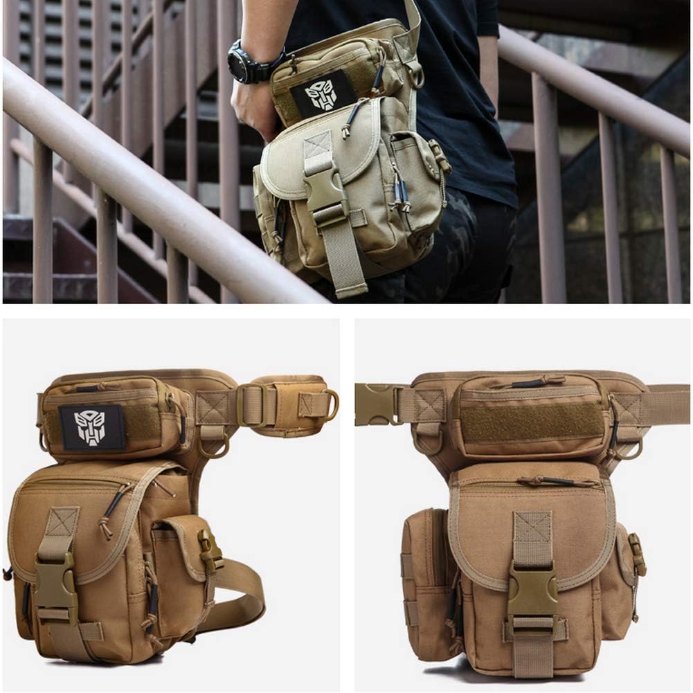 ANTARCTICA Waterproof Military Tactical Drop Leg Pouch Bag Type B Cross Over Leg Rig Outdoor Bike Cycling Hiking Thigh Bag (Dark Black) : Sports & Outdoors