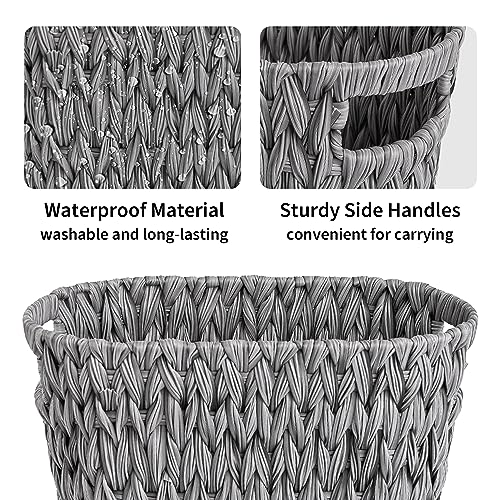 GRANNY SAYS Wicker Waste Basket - Waterproof, Space-Saving, 19L/5Gallon, Bathroom & Bedroom Trash Can - Thumbnail 5