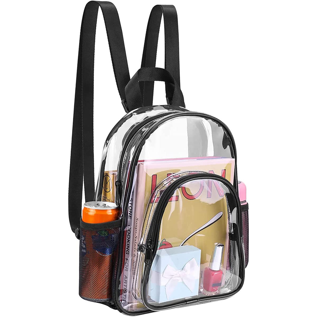 Zaino trasparente in PVC trasparente piccolo zaino portatile leggero mini carino borsa trasparente moda Daypack