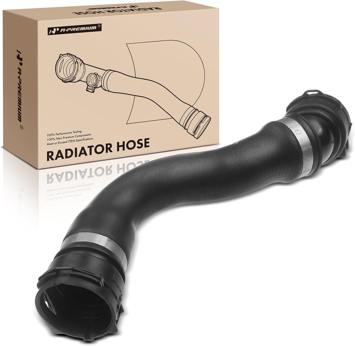 A-Premium Lower Radiator Coolant Hose Compatible with BMW E60/E61 528i 2008-2010, 528xi 2008, L6 3.0L Petrol, Replace# 17127565780