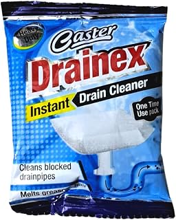 AANIJ Caster Drainex Instant Drain Cleaner Powder (50g x 10N), Removes Clogs, Blockages in Washbasin, Septic Tank, Sinks, Pipes within 30 Minutes