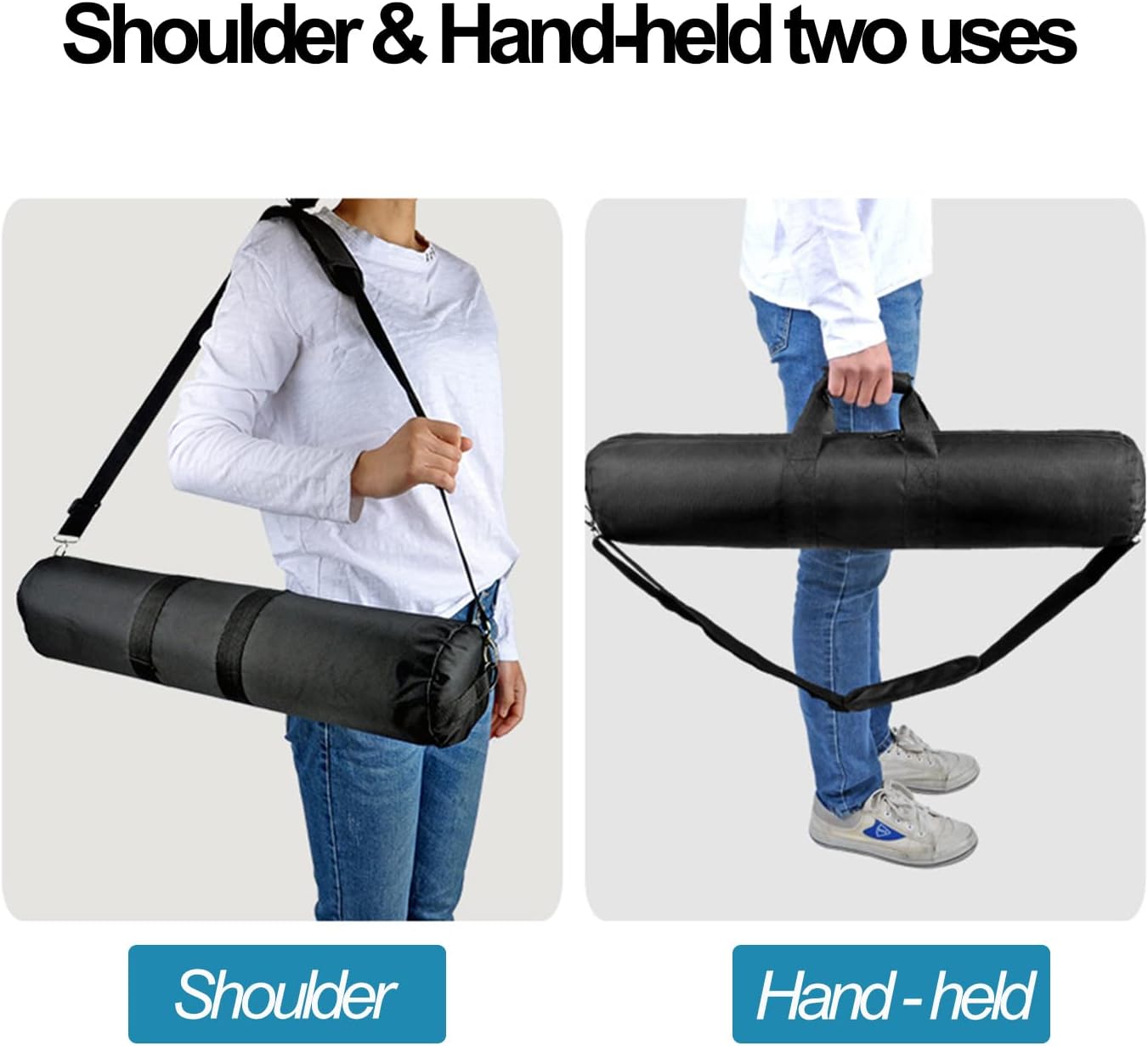 Speaker Stands Carrying Bag Photographic Tripod Carrying Case Thick Black Oxford Cloth Waterproof Foldable Storage Bag for Speaker Stand/Microphone Stand/Lighting Stand/Tripod 39.3“X8”