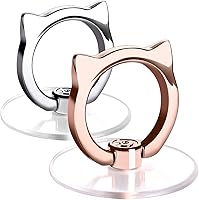 Vista 8 de Soporte de Anillo de Teléfono con Gato - EI Sonador Soporte de Anillo de Teléfono Celular Transparente Soporte Transparente Agarre para Dedos