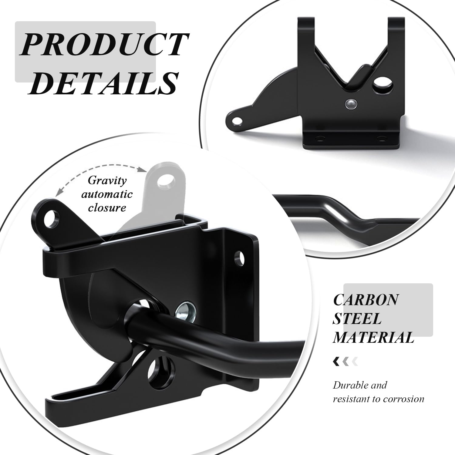 2 Sets Automatic Gravity Lever Heavy Duty Self Locking Door Locks, Cabinet Door Locks, Furniture Fixing Accessories and Security Locks