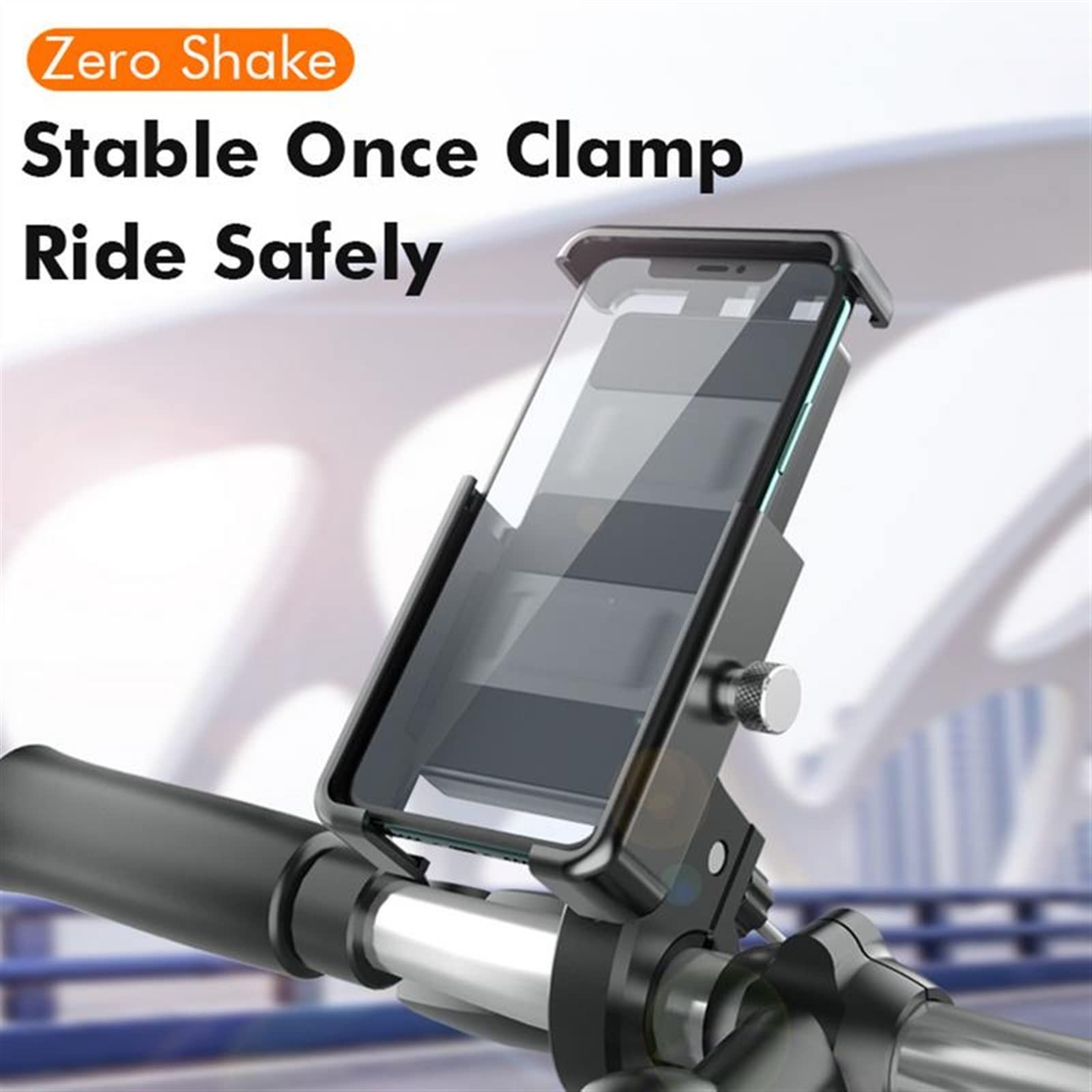 SCOOVY Soporte navegación GPS Soporte Teléfono Motocicleta A Prueba De Golpes, Soporte Giratorio De 360 Grados Teléfono, Soporte Espejo, Soporte Navegación GPS, Soporte De Bloqueo Protección