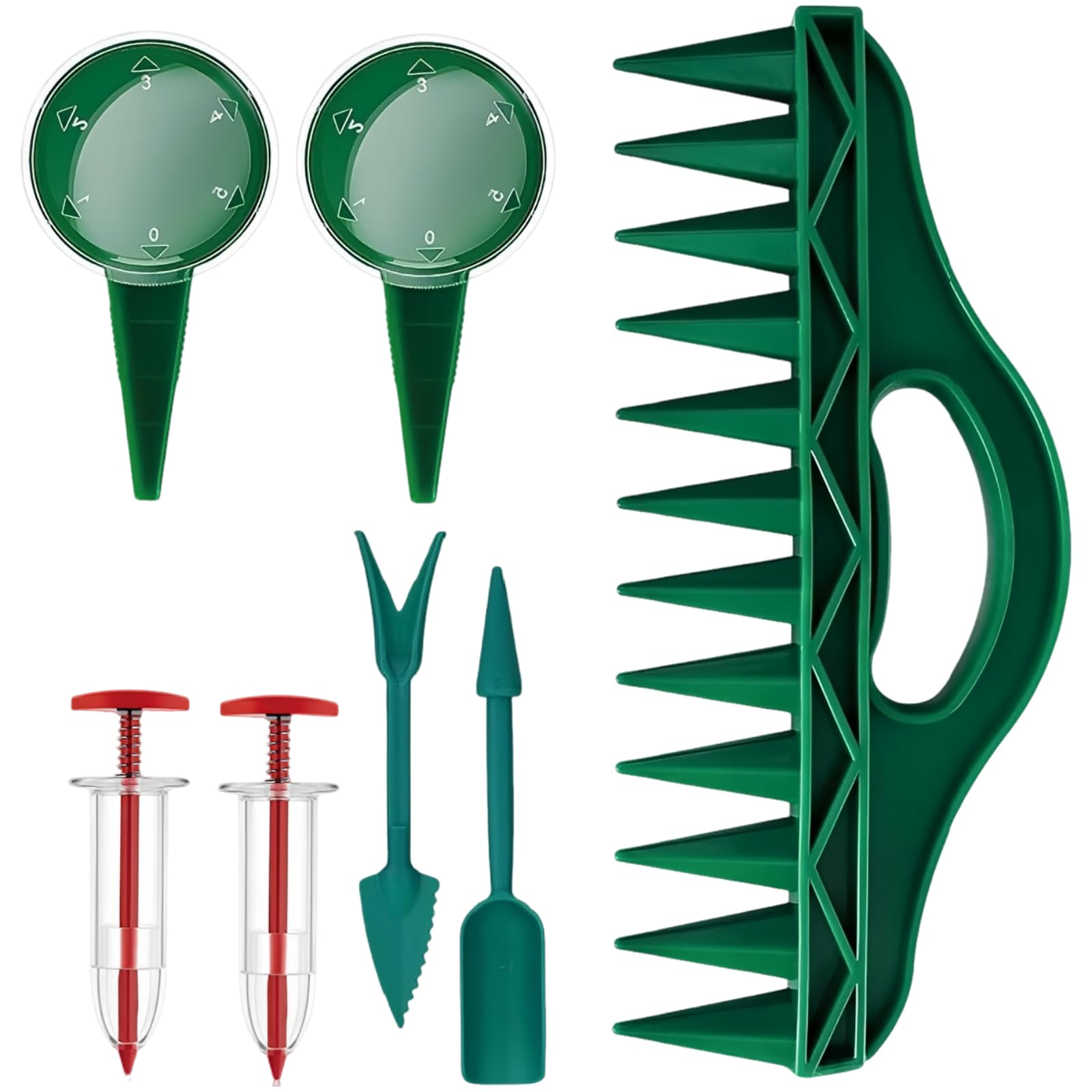 Kit d'outils de Plantation 7 pièces, Mini Distributeur à 5 réglages, Dibber perforé et planteur à Main, kit de semis pour Fleurs, légumes et Plantes en Pot, pour Petits Jardins