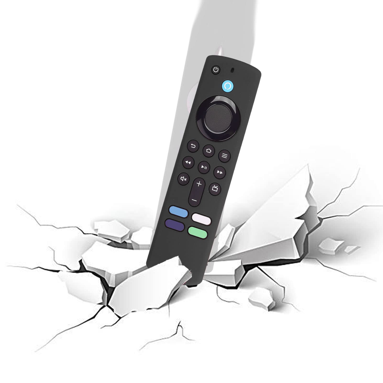 Funda de Silicona para Mando a Distancia para Fire TV Stick, Funda Protectora para Mando a Distancia, Funda de Silicona Antideslizante con Cordón de 3.ª Generación (Vestido de lencería de gato negro)