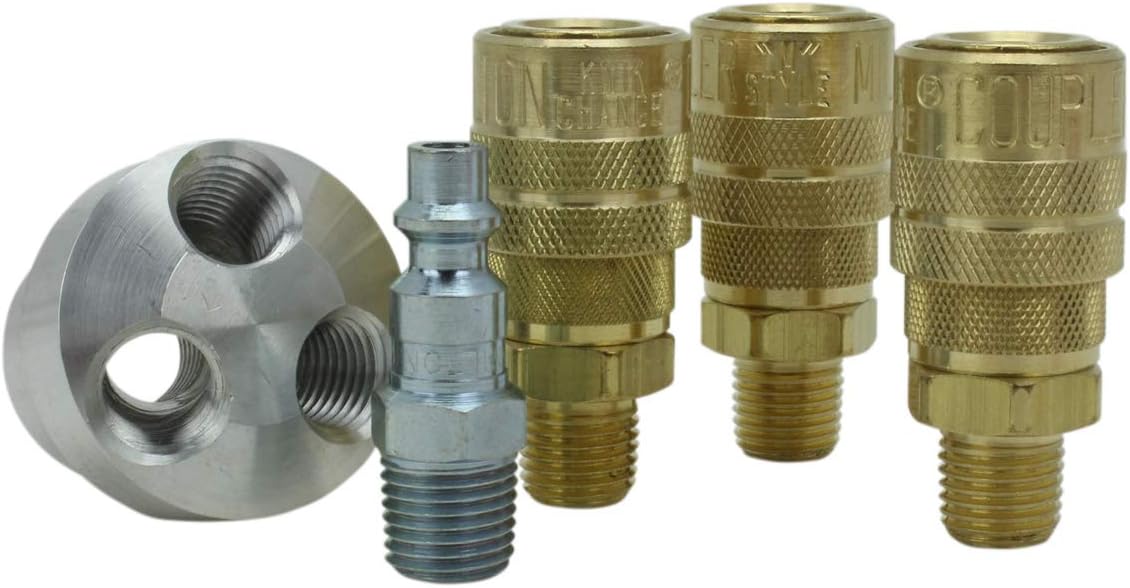 MILTON S-221 1/4 NPT M Style 3 in 1 Manifold Kit - 5 Piece