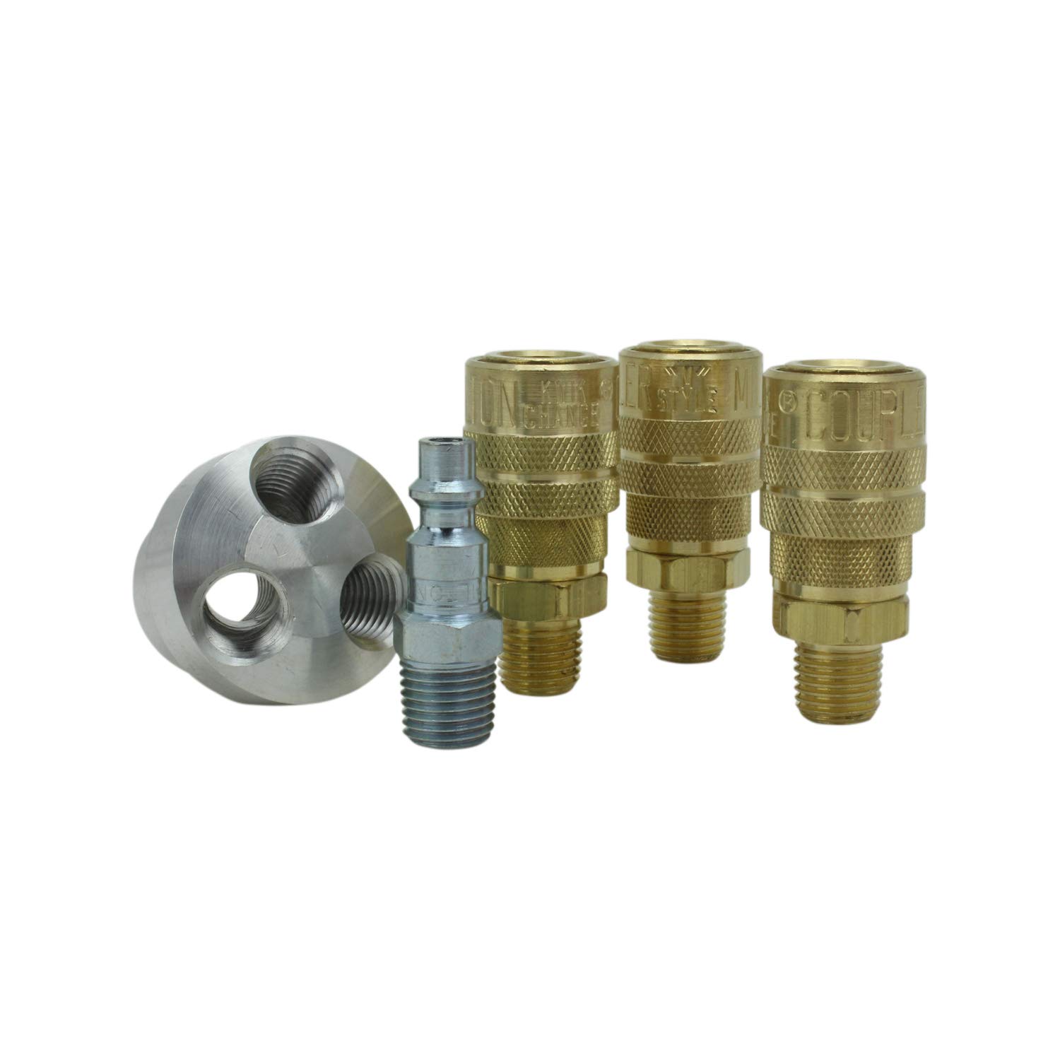 Milton S-221 1/4" NPT M de 5 piezas para optimizar la distribución de aire comprimido