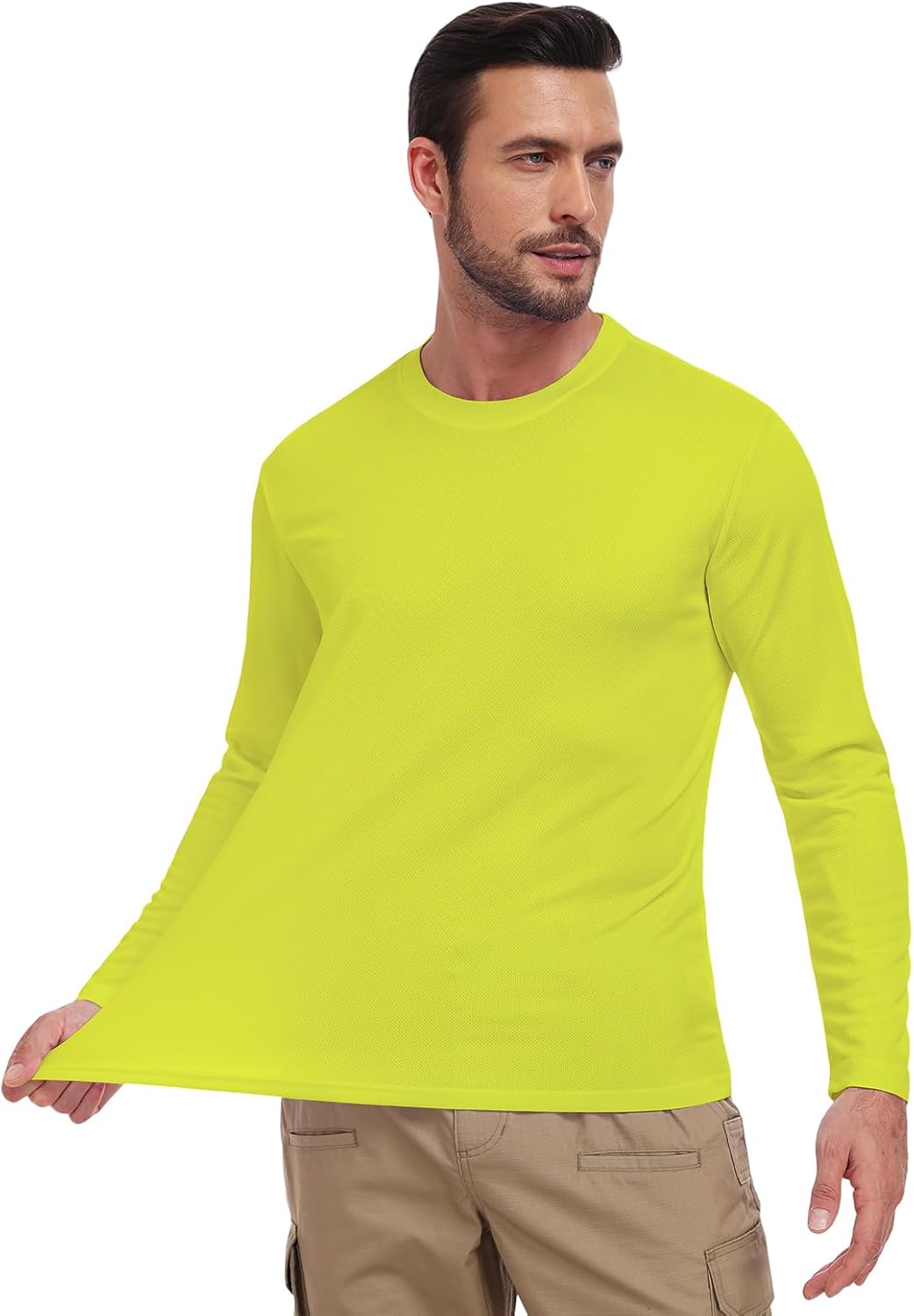 Men's UPF 50+ Long Sleeve Tee Shirts UV Sun Protection Quick Dry Tee Shirt Swim Athletic Running Workout - Image 8