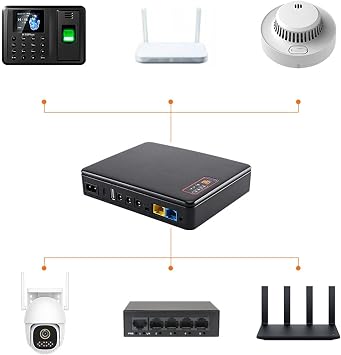 Eujgoov 20800mAh Mini UPS Battery Backup Power Supply with DC Output, Li Battery, for Router Modem Security Camera (US Plug)