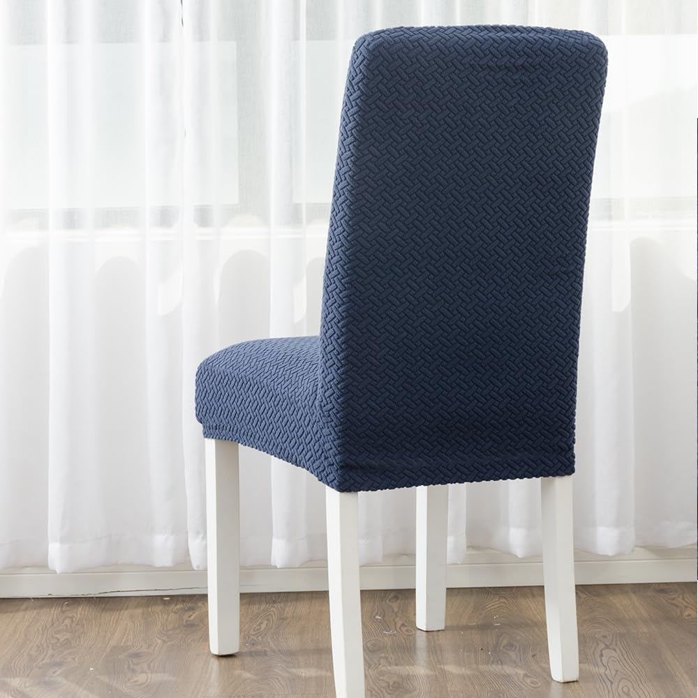 Housse de Chaise en sergé Extensible, 8 pièces, pour Salle à Manger, Maison, avec Dossier, décorations de noël