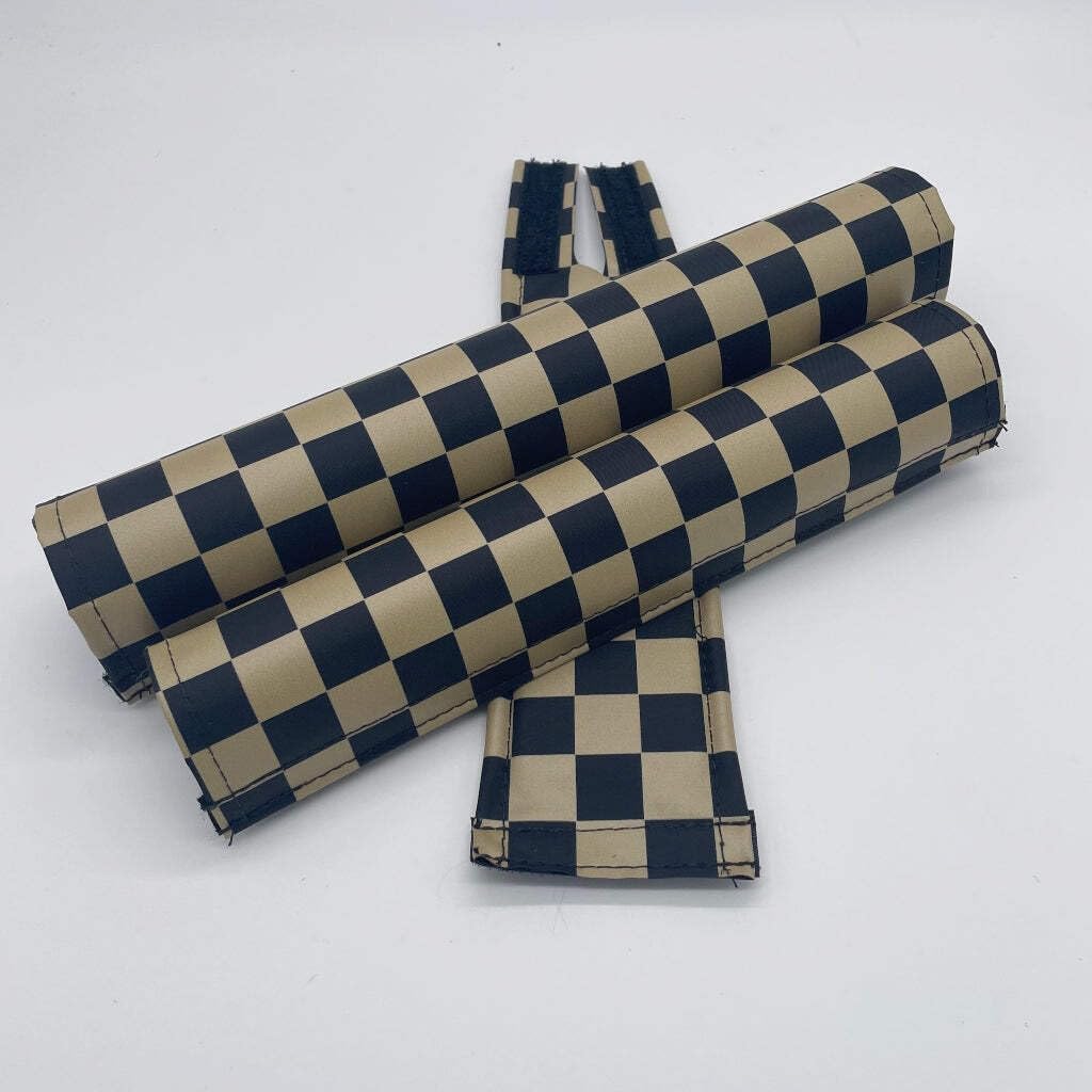 Classic Checkers BMX Pad Sets - Extra Wide Bar Pad (for Cruiser Style Handlebars)
