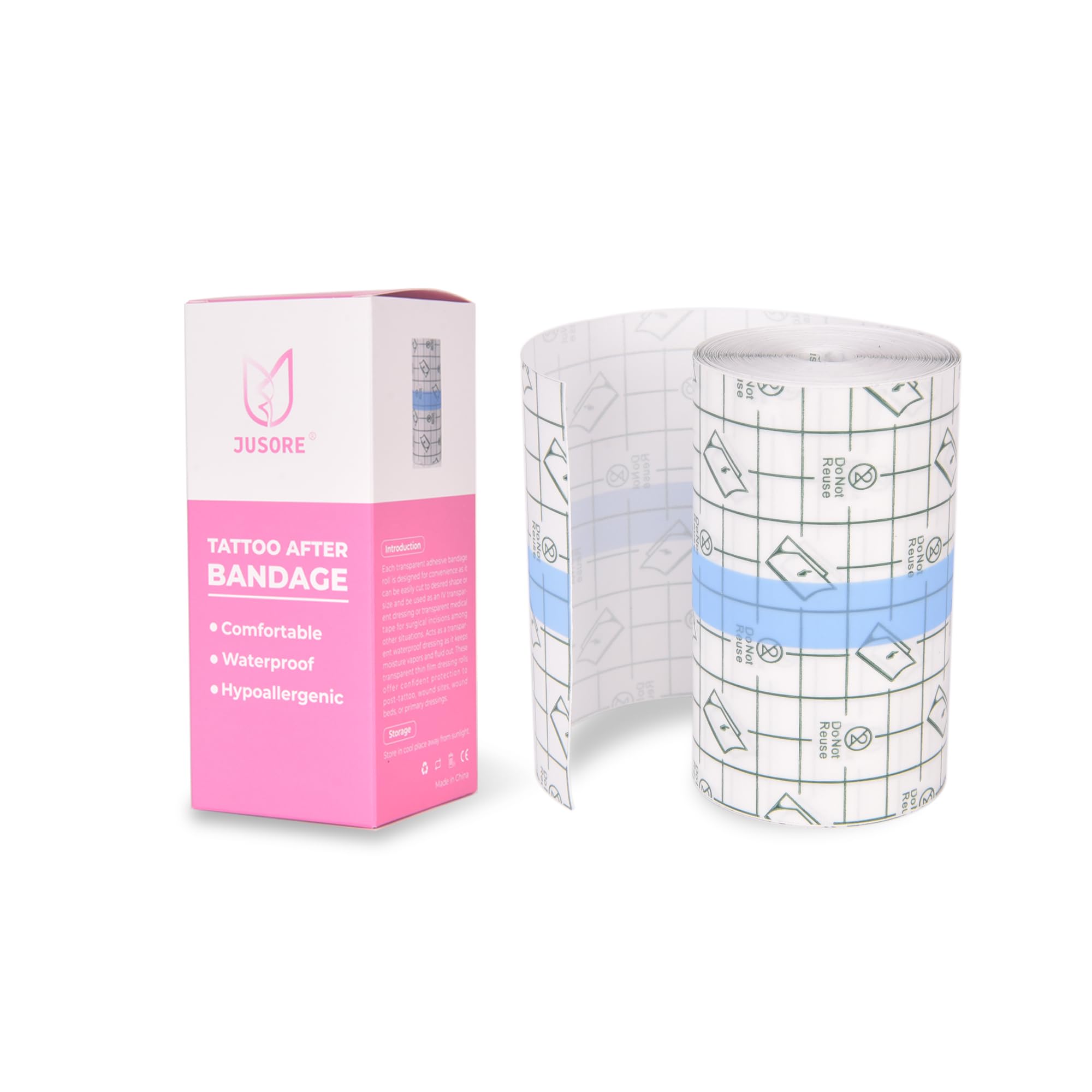 Tattoo Aftercare Waterproof Bandages 5cm x 5m – Freely Cut Transparent Stretch Adhesive Bandage Dressing, Wound Sticker Good for Wound Healing, Tattoo aftercare, Shower-image-38