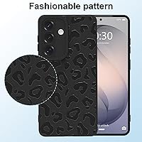 Vista 6 de Funda para Samsung Galaxy S26, diseño de leopardo de lujo para mujeres y hombres, protección completa de la cámara estética a prueba de golpes, Negro
