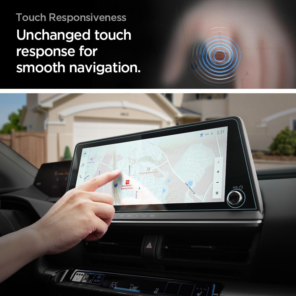 Spigen Tempered Glass Screen Protector [GlasTR Slim] designed for Toyota Prius (2023/2024/2025/2026), Toyota Prius Prime (2023/2024/2025/2026) 12.3 inch Dashboard Touchscreen - Matte/Anti Finger Print