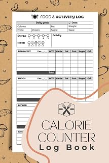 Calorie Counter Log Book: Effortlessly Track Daily Meals, Calories, and Vital Nutritional Details for Healthier Living