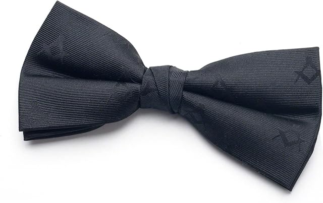 THE MASONIC COLLECTION - Black Bow Tie - 100% Silk Woven