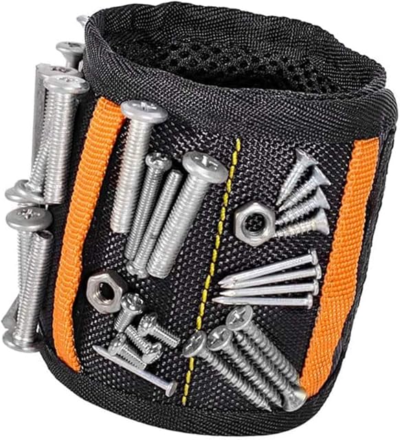 Magnetic Wristband Best DIY Gift with 15 Powerful Magnets Magnetic Tool Wristband Tool Belt for Holding Tools, Nails, Drill Bits, Gadgets for Men, DIY Handyman