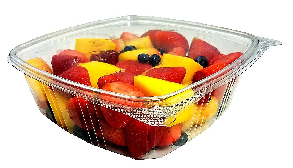 48 oz. (3/4 Gallon-Size) RPET Clear Plastic Hinged Lid Deli Meal Prep Fruit Salad Display Food Storage Containers | 200/Case by Koda Cup – 48 oz., 48.0 ounces, Plastic, Clear