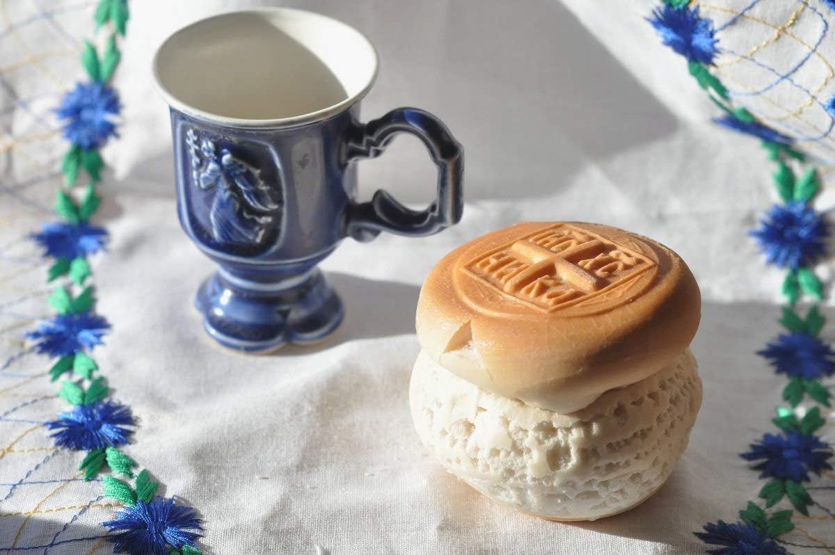 Wooden Stamp for Holy Bread Orthodox Liturgy. Traditional Prosphora. Stamp for Baking Cookies. Bakeware Baking Molds. Cookie Biscuit Cutter Forms Prosfora Pan Seal #02 (⌀ 2.36-7.87 inches / 60-200 mm)