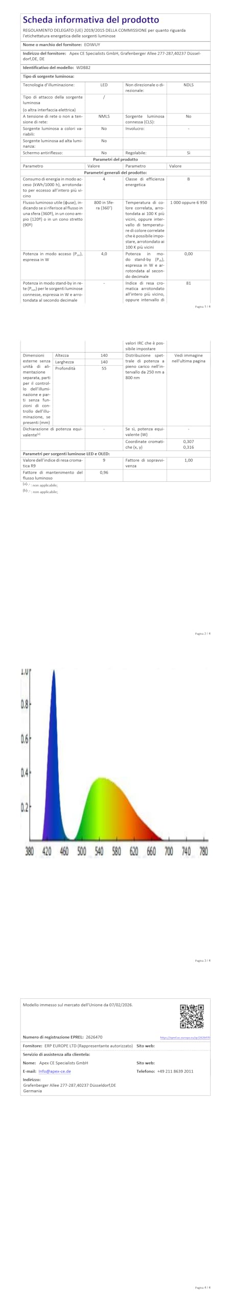 Luce Running 800LM IPX4 Impermeabile 7+2 Modalità Autonomia 4-25 Ore 45° Regolabile per Ciclismo Jogging