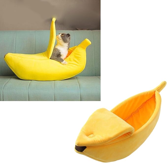 Cama Cueva Forma Banana para Perros Grande 88cm Lavable miniatura 2