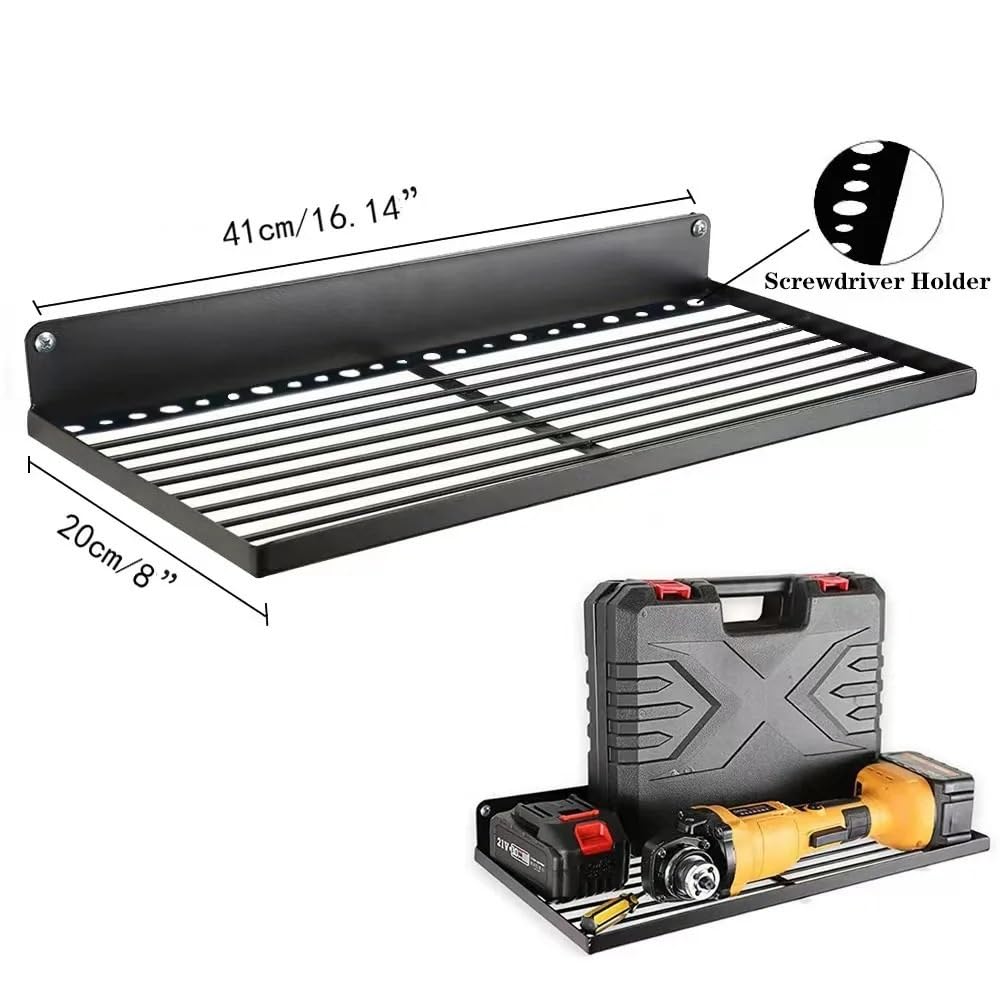 Estante De Almacenamiento Soporte de pared para herramientas eléctricas, tablero perforado resistente, juego de herramientas de almacenamiento para pared(Type B)