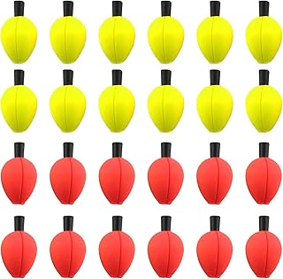 24PCS (Red x 12PCS+Yellow x 12PCS) Fishing Floating Trout Floots Floating Indicators for Trout Offshore Saltwater Fishing Float