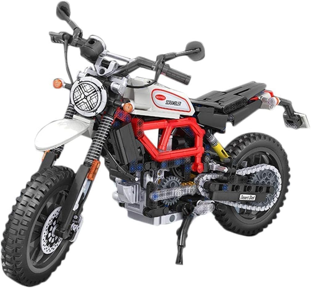 FULHOLPE Motorbike Building Set, 547 Pieces Motorcycle Motorbike Model Construction Toy, Compatible with Major Brands for Teens Adult