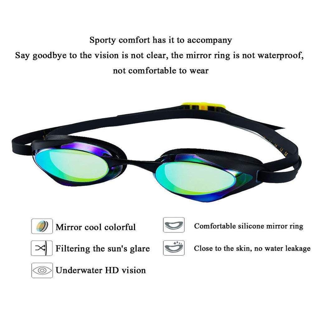 Occhialini da Nuoto, Occhialini da Nuoto Nessuna colatura Anti for Adulto Uomini Donne Gioventù Scherza Il Bambino(Blue,White)
